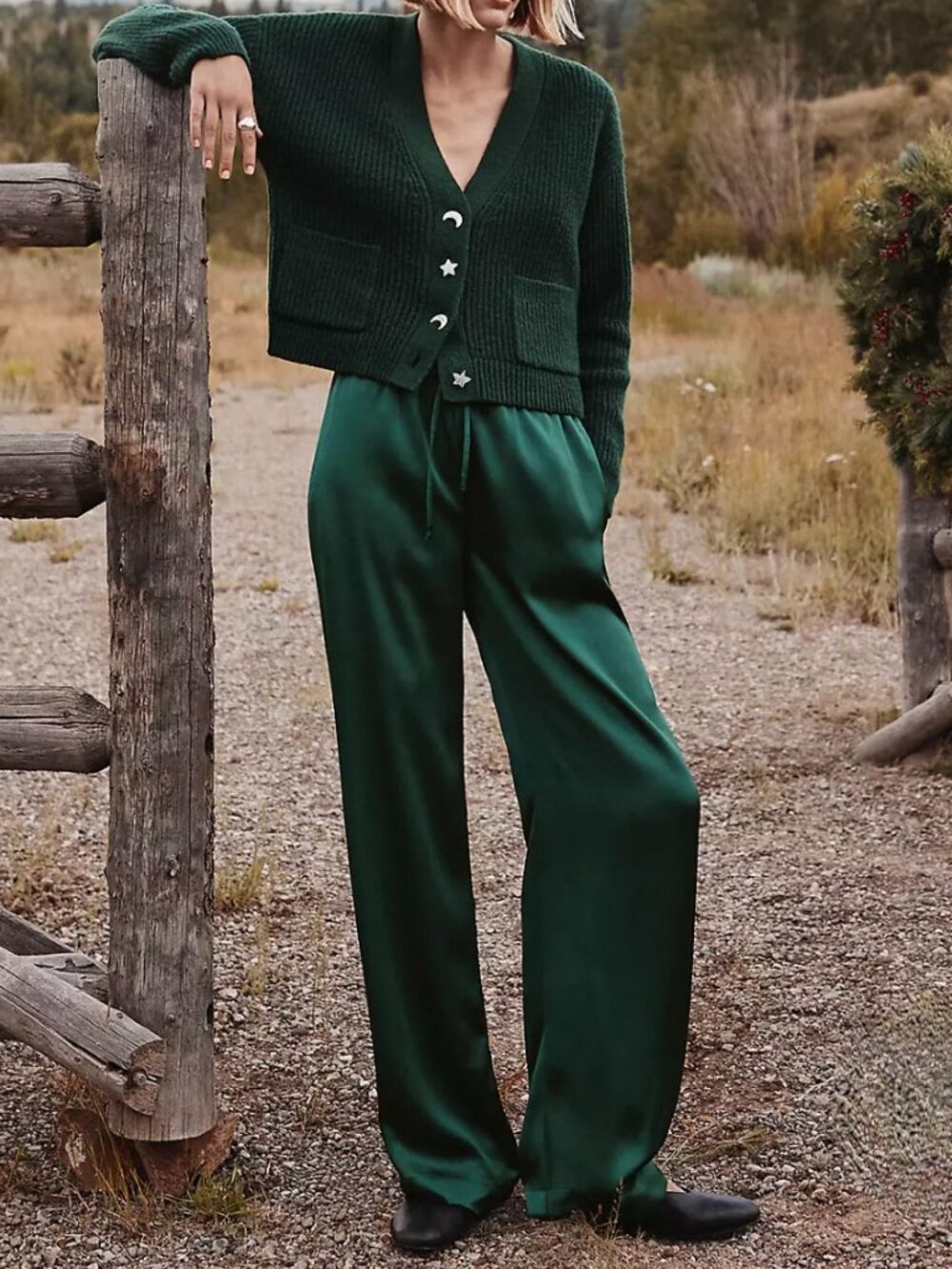 LOFT Sawyer Pull On Satin Pant